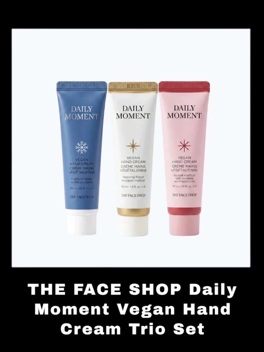 THE FACE SHOP Daily Moment 1.0 Fluid Ounces Vegan Hand Cream Trio Set